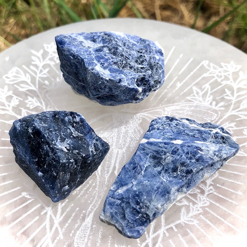 Raw Sodalite Stone | Set of 3